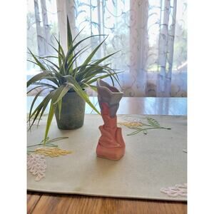 Vintage Shawnee Bud Vase, Pink & Blue USA 705